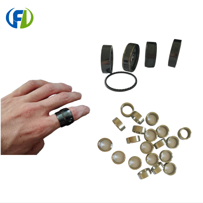 black zirconium wedding band